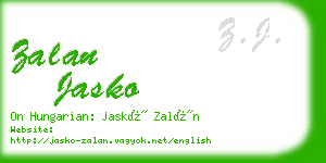 zalan jasko business card